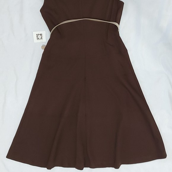 Anne Klein Signature Swing Dress fit & flare Chocolate size 8 *NEW WITH TAGS NWT - Picture 6 of 6